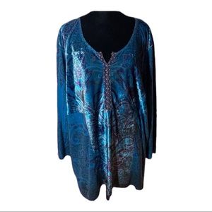 Gorgeous BoHo Velvet Mixed Tunic